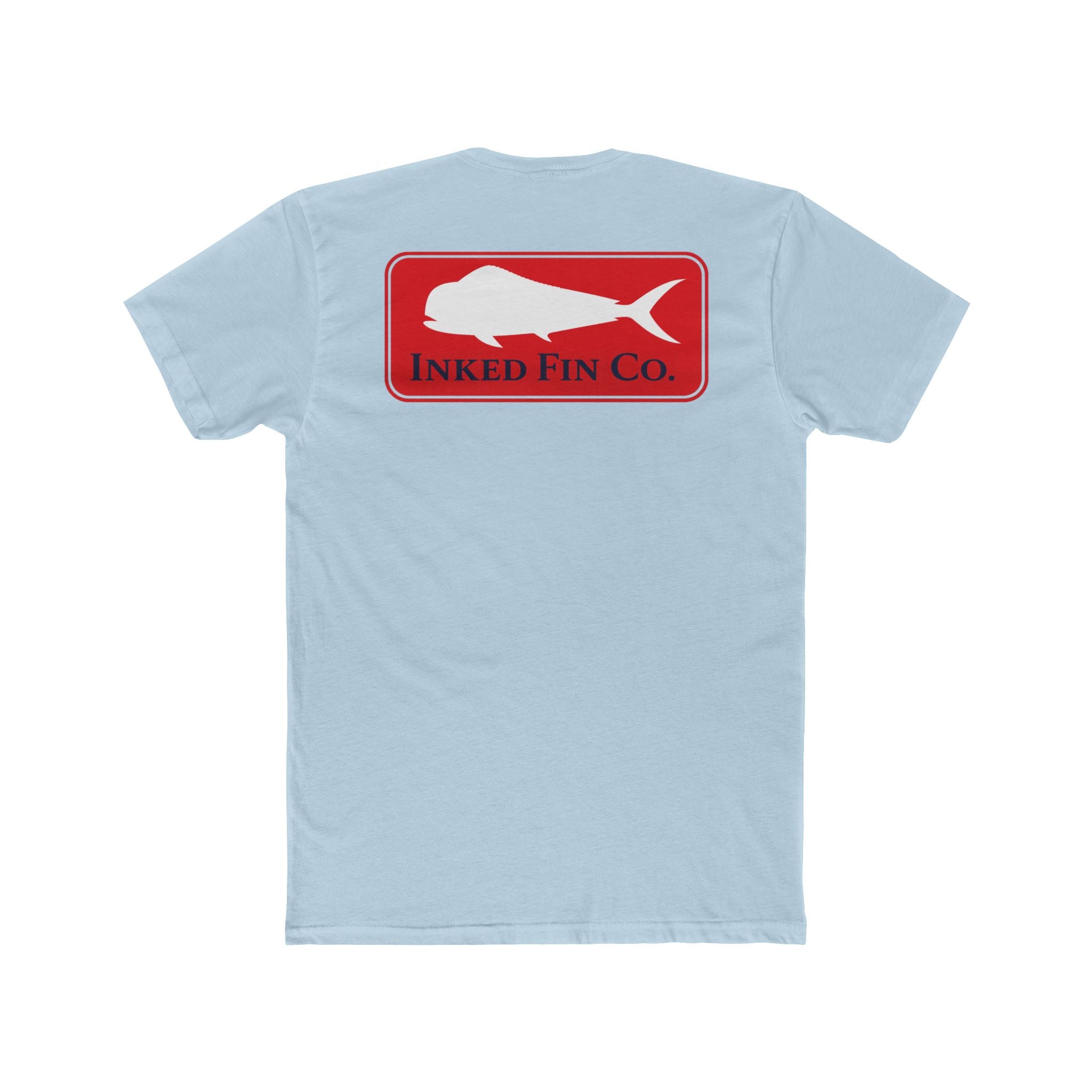 Coastal Red Mahi Badge — Inked Fin Co. Graphic Crew Tee