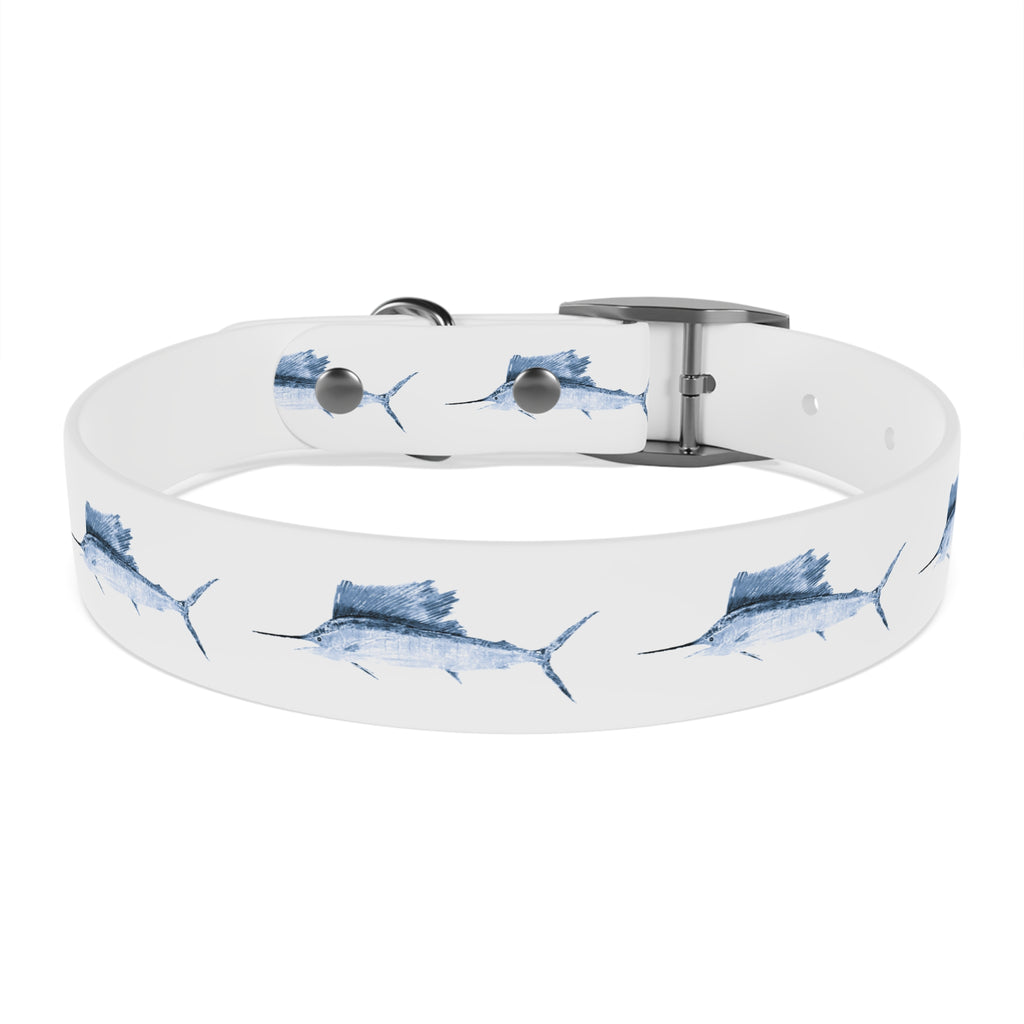 Sailfish Gyotaku-Inspired Pet Collar (Multiple Colors)