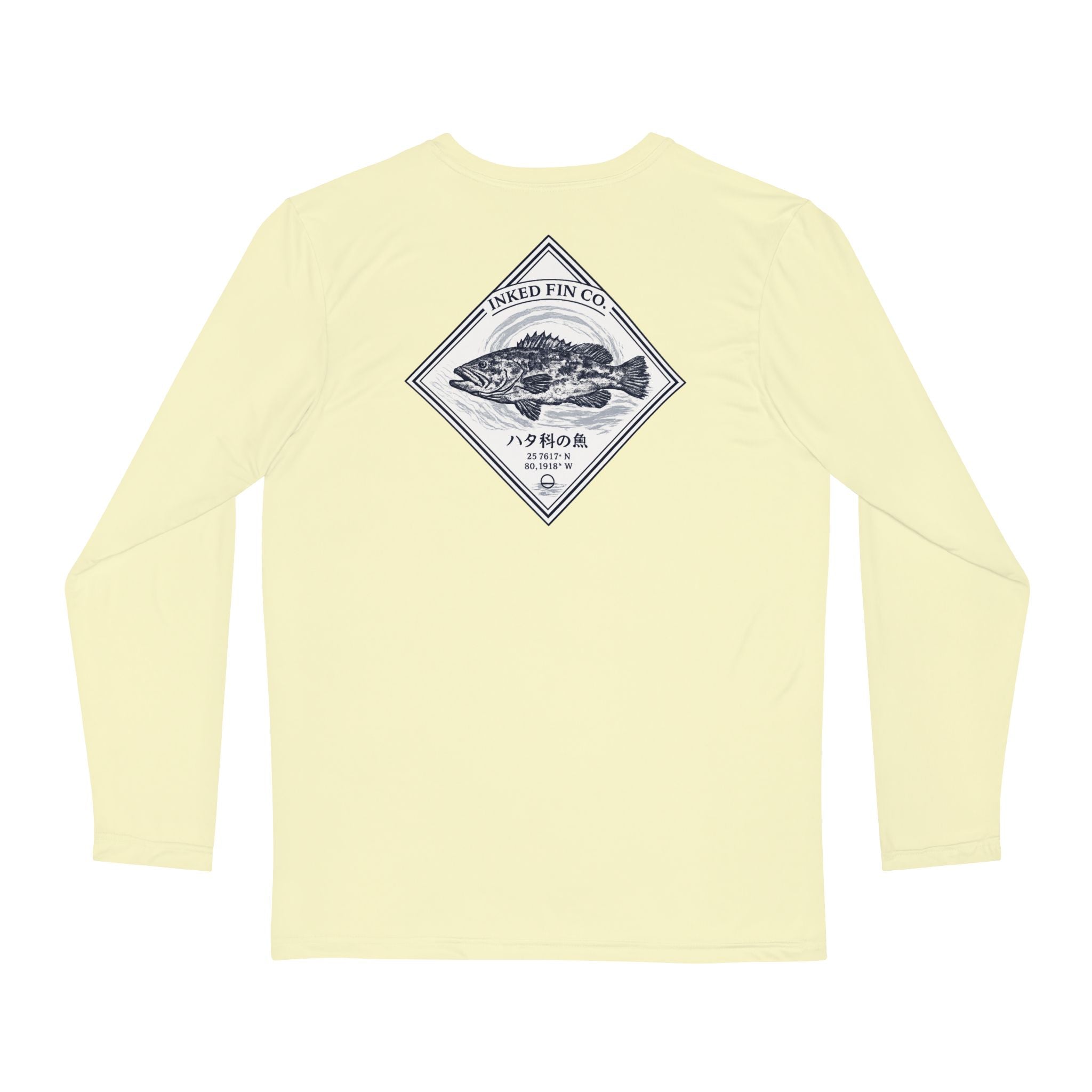 Grouper Gyotaku-Inspired Performance Long Sleeve