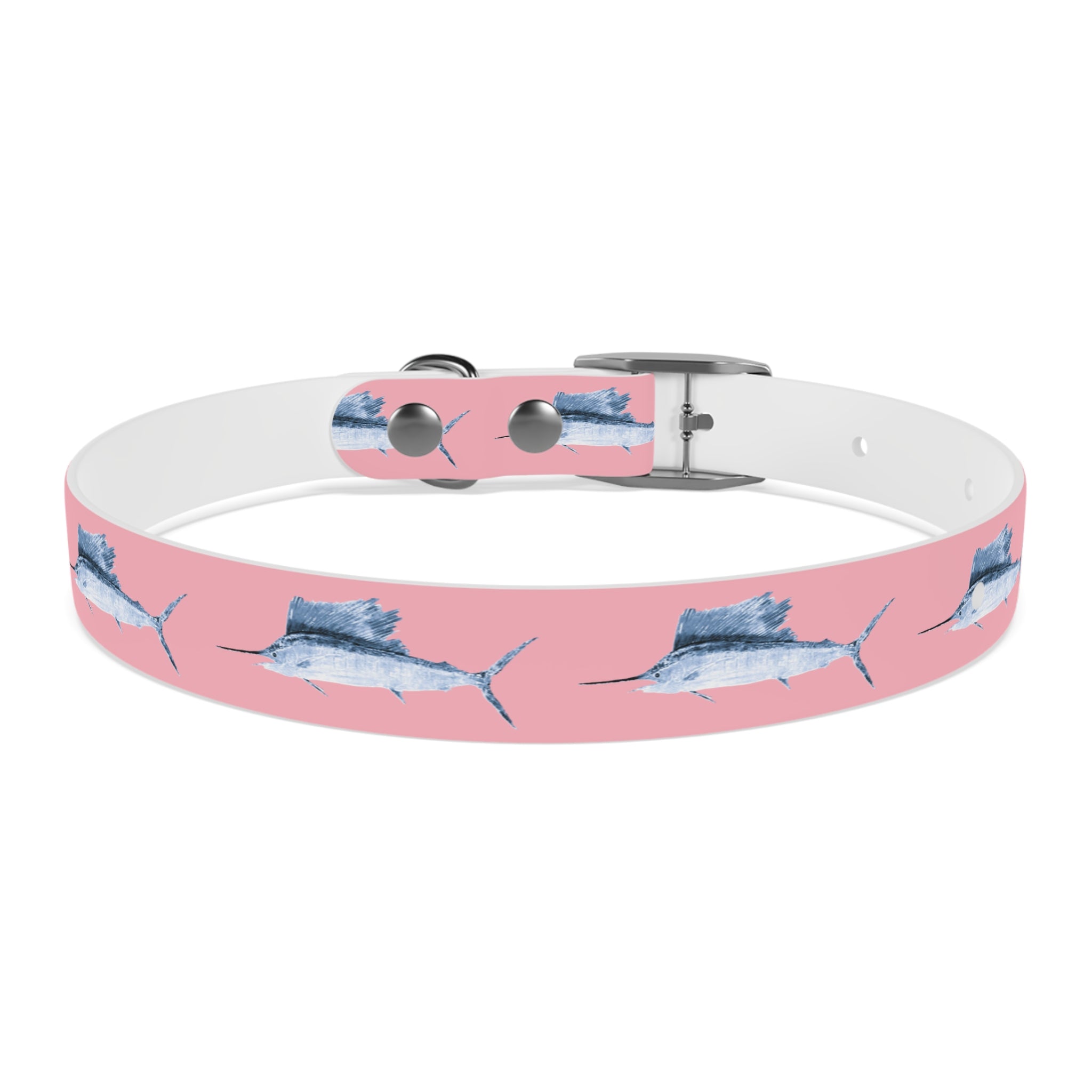 Sailfish Gyotaku-Inspired Pet Collar