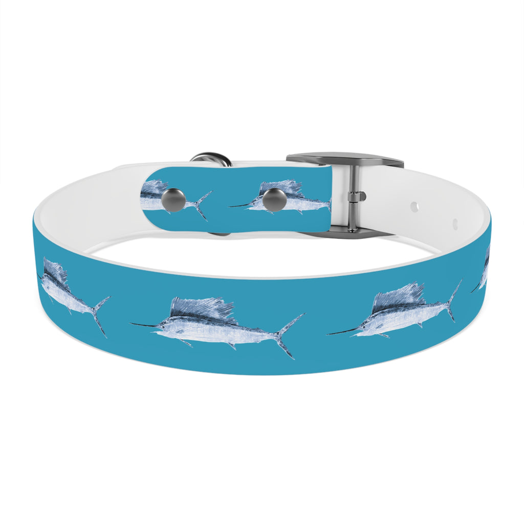 Sailfish Gyotaku-Inspired Pet Collar