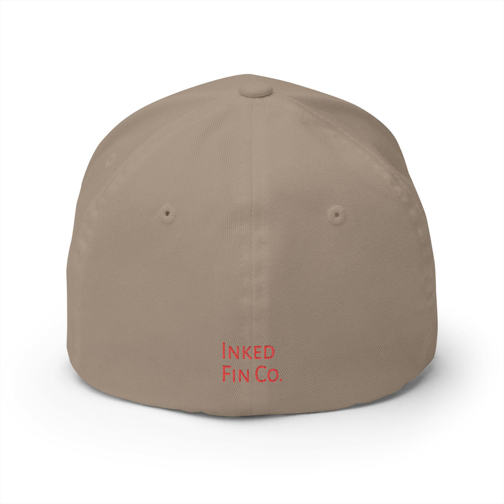 Embroidered Fitted Mahi Fishing Hat – Inked Fin Co. Logo Cap