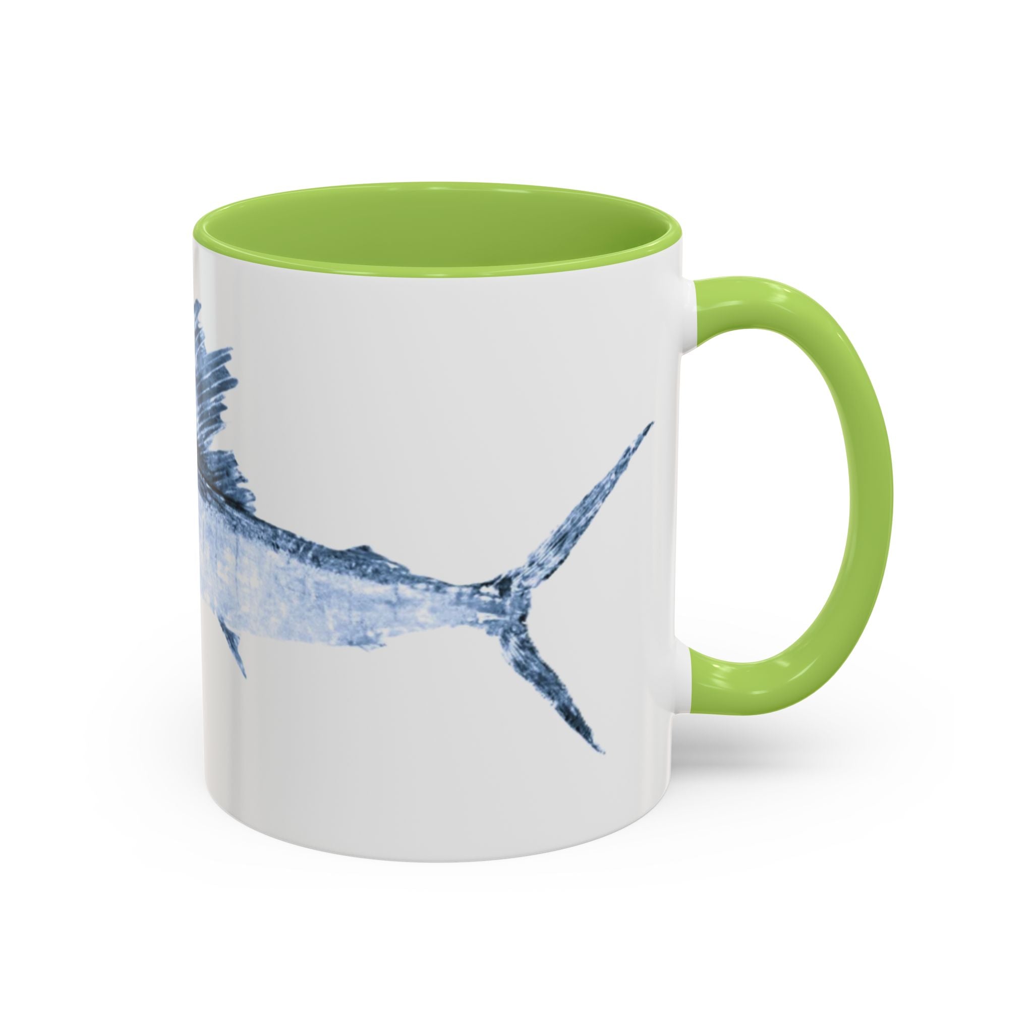 Sailfish Gyotaku-Inspired Coffee Mug — Vintage Fishing Art Ceramic Mug