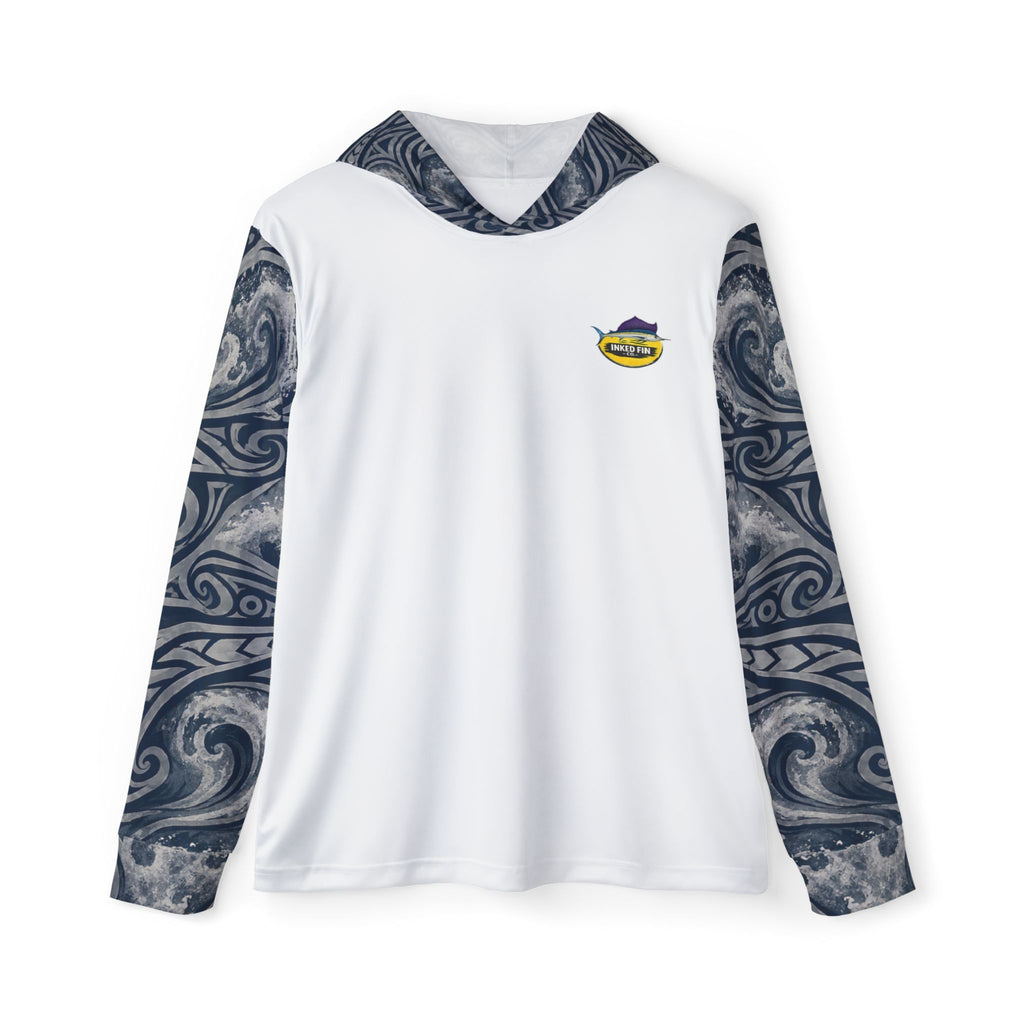 Coastal Tribal - Navy Blue & Gray with Sleeves and Hood