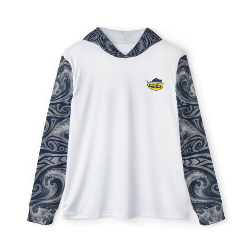 Coastal Tribal - Navy Blue & Gray with Sleeves and Hood