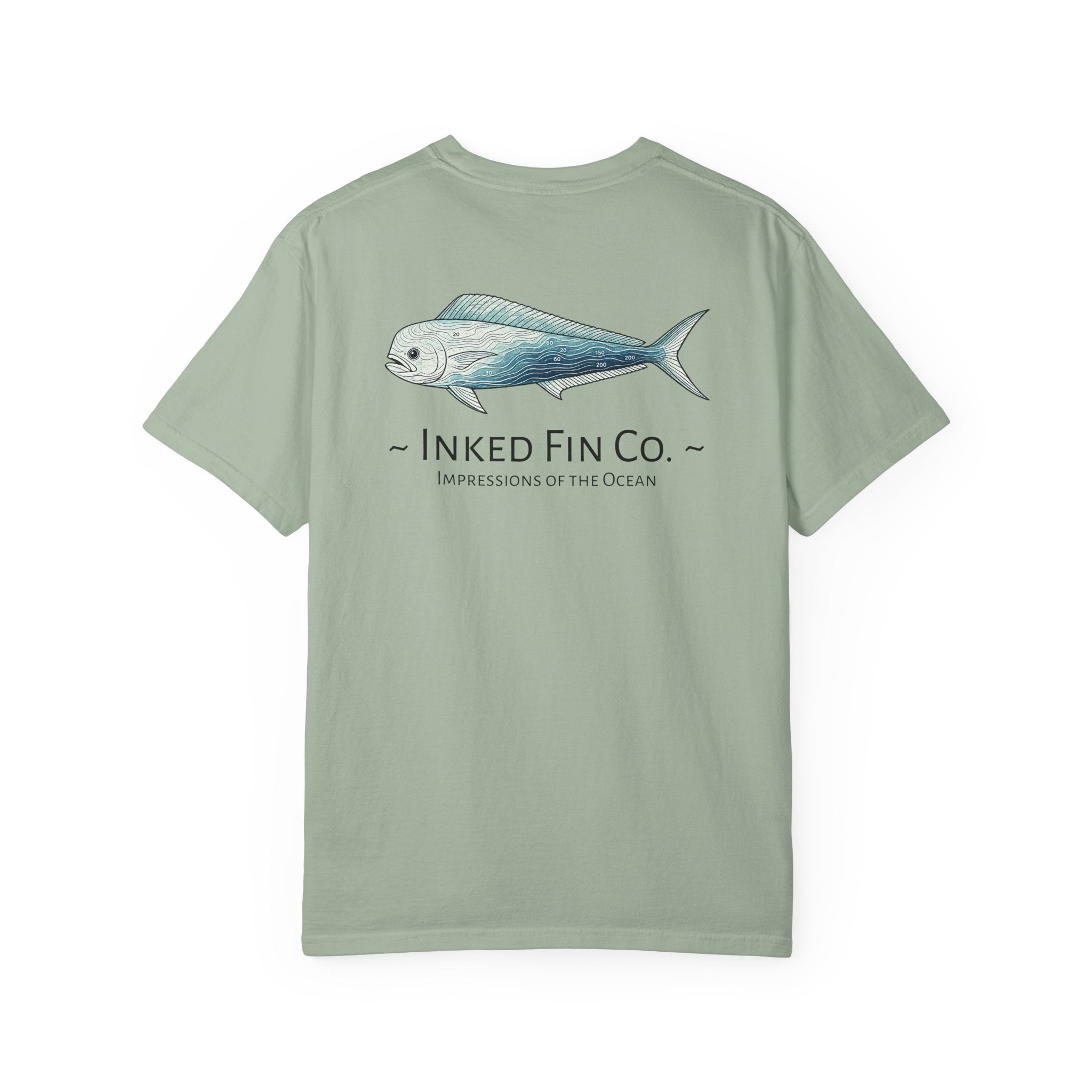 Depth Lines Mahi — Inked Fin Co. Graphic Crew Tee