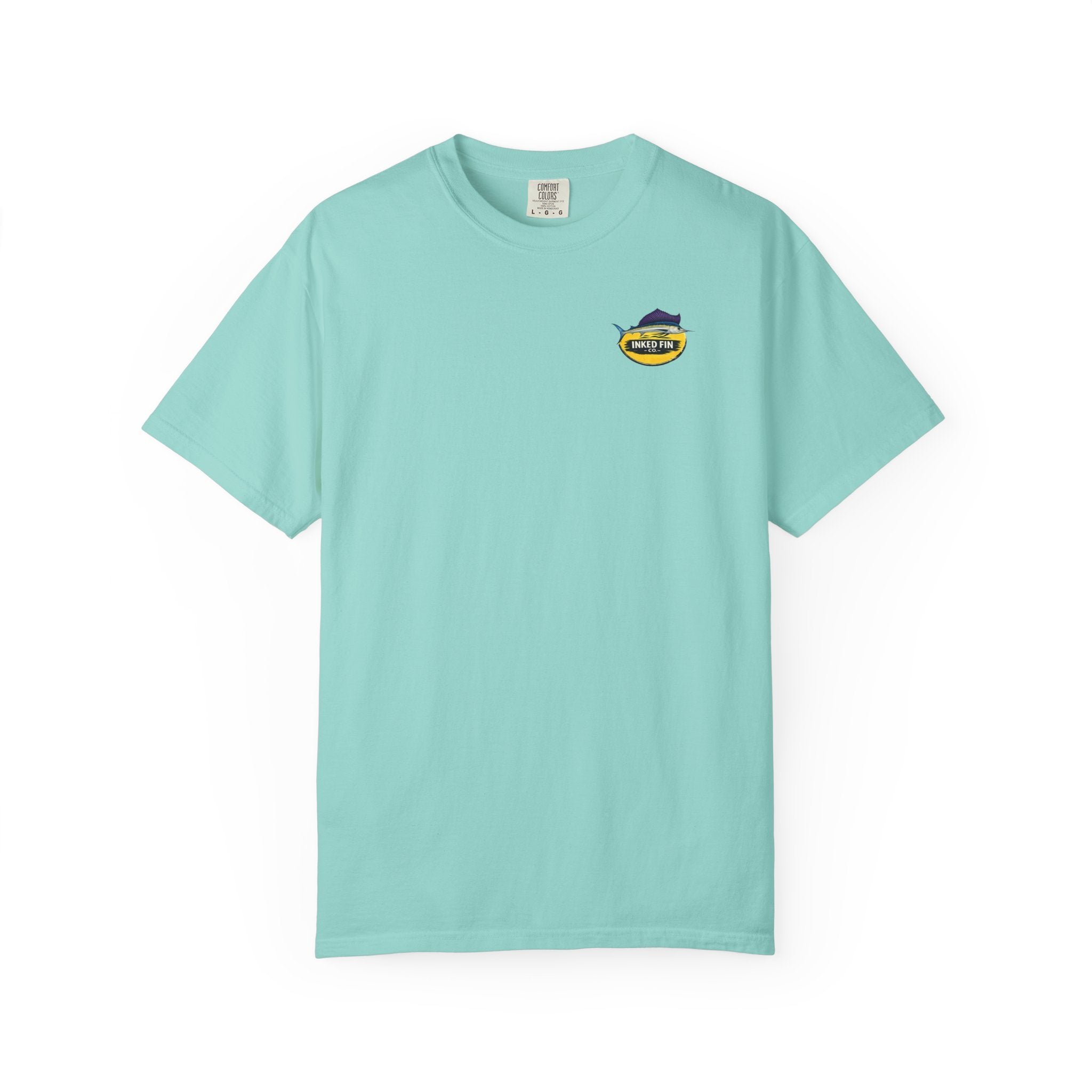 Faded Marlin Heritage Badge — Inked Fin Co. Graphic Crew Tee