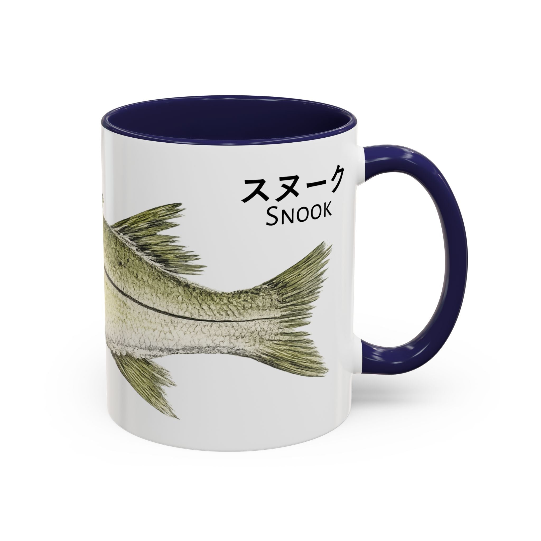 Snook Gyotaku-Inspired Coffee Mug — Vintage Fishing Art Ceramic Mug