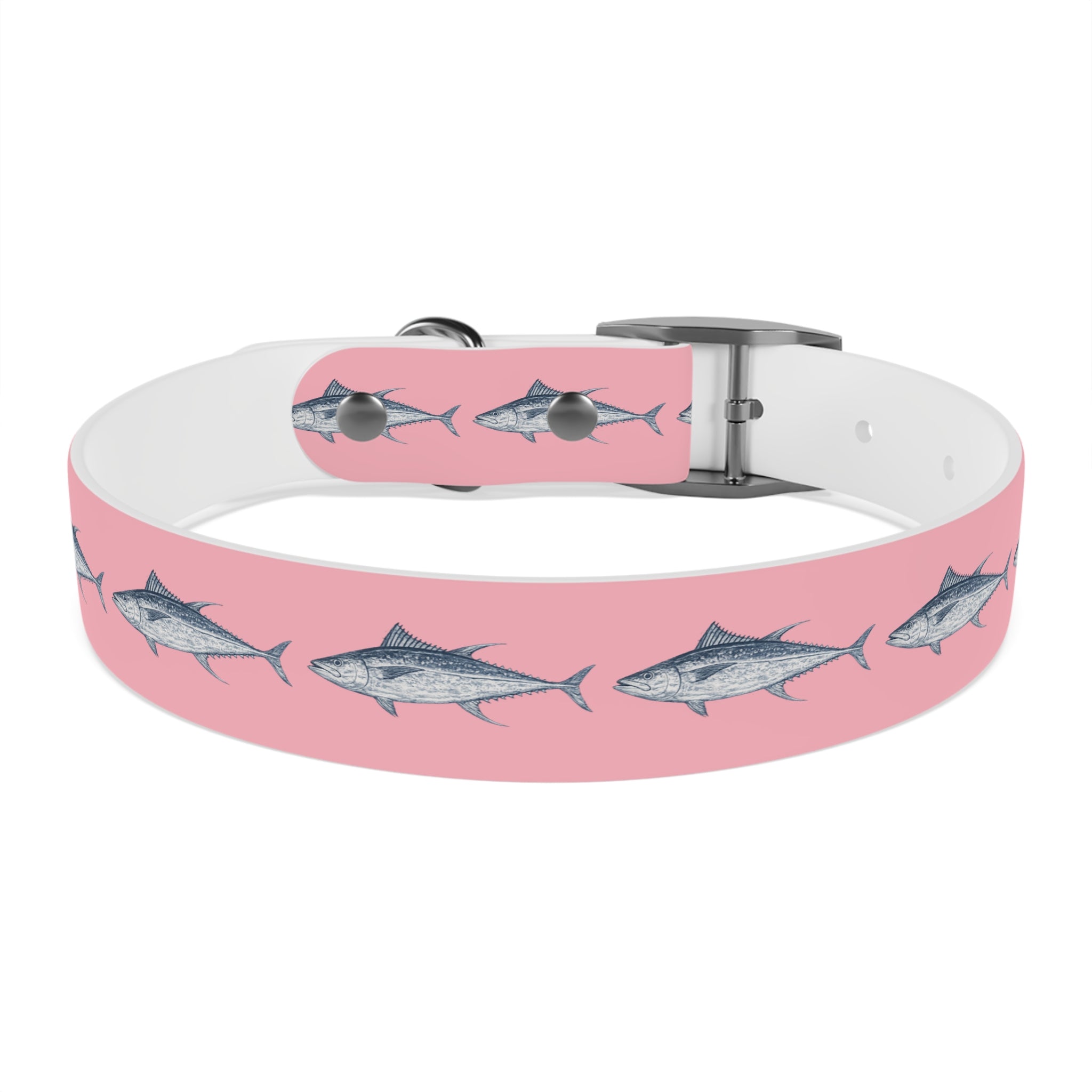 Yellowfin Tuna Gyotaku-Inspired Pet Collar (Multiple Colors)