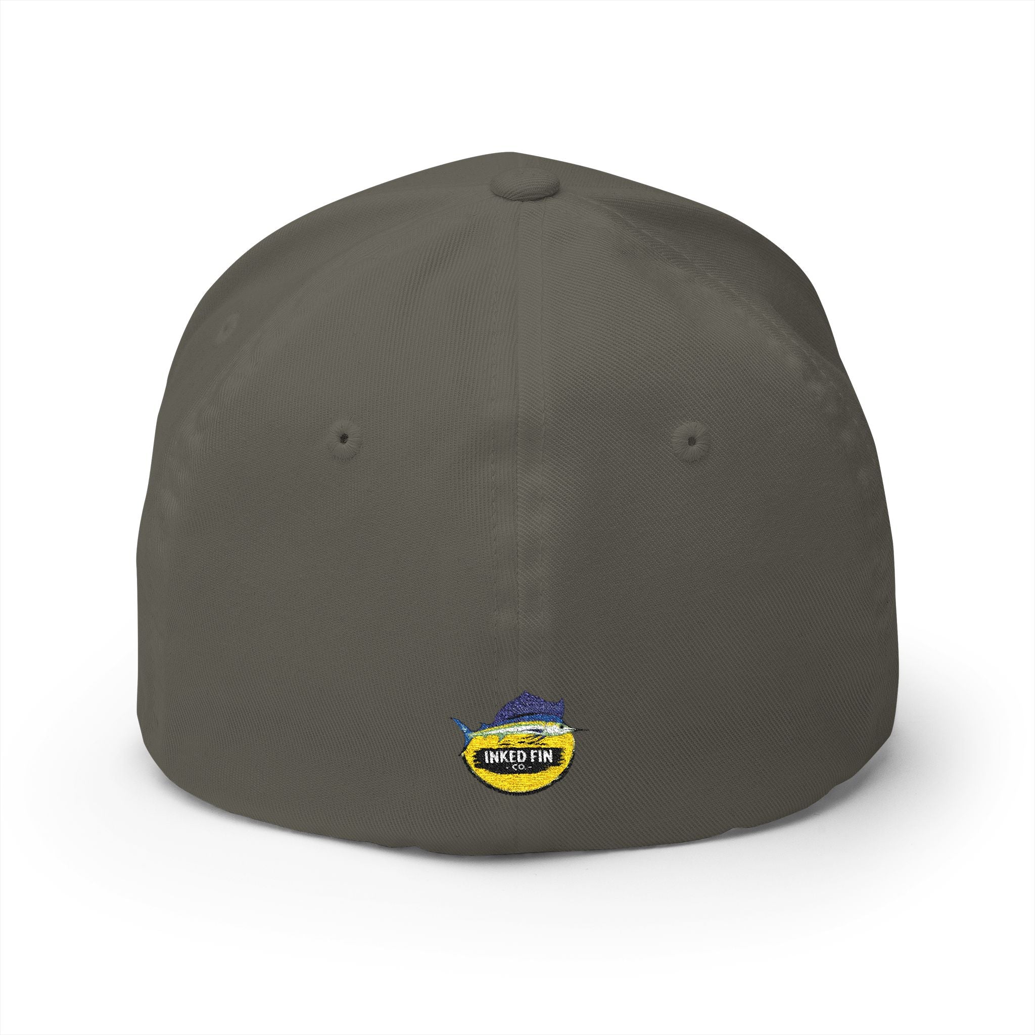 Embroidered Fitted Mahi Fishing Hat – Inked Fin Co. Logo Cap
