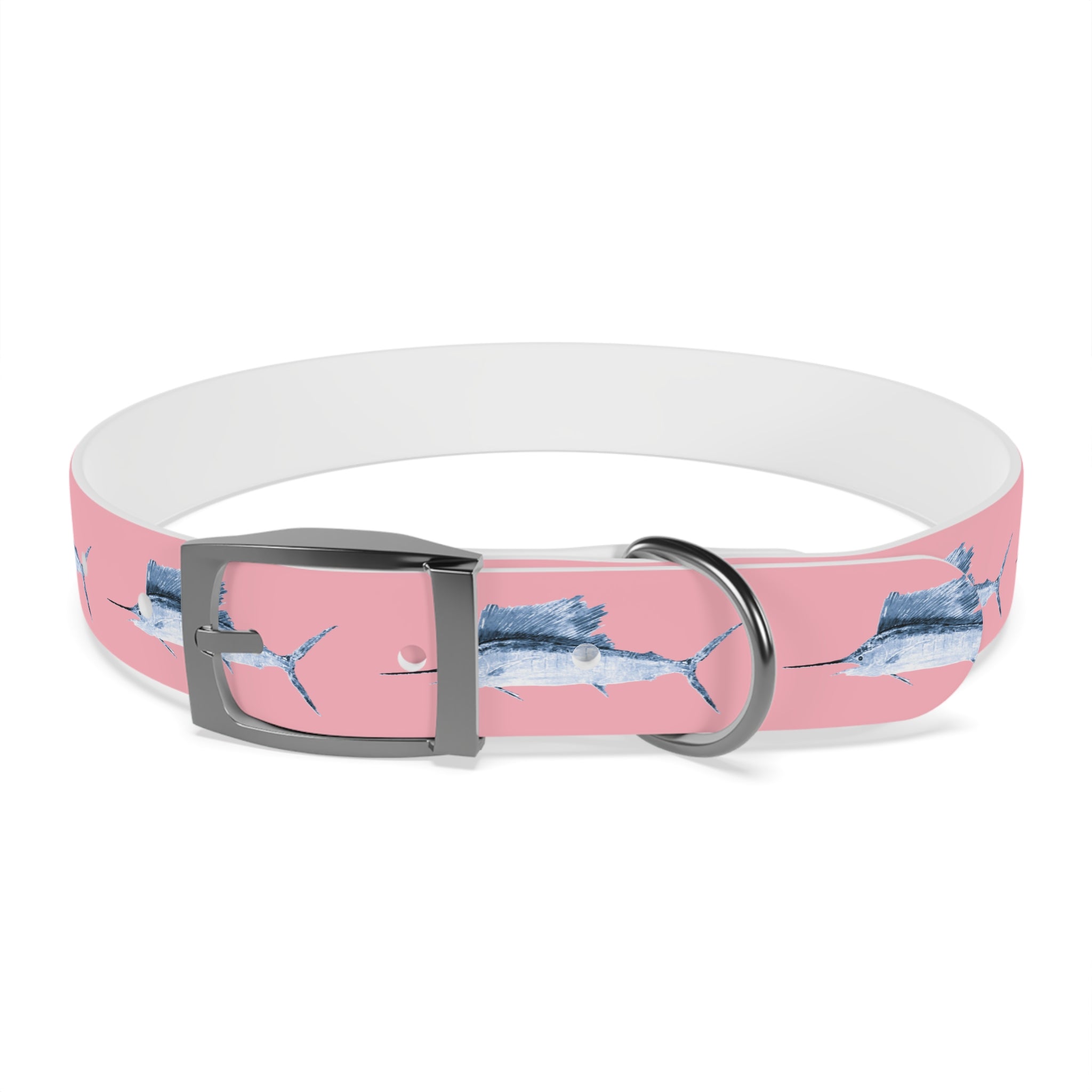 Sailfish Gyotaku-Inspired Pet Collar
