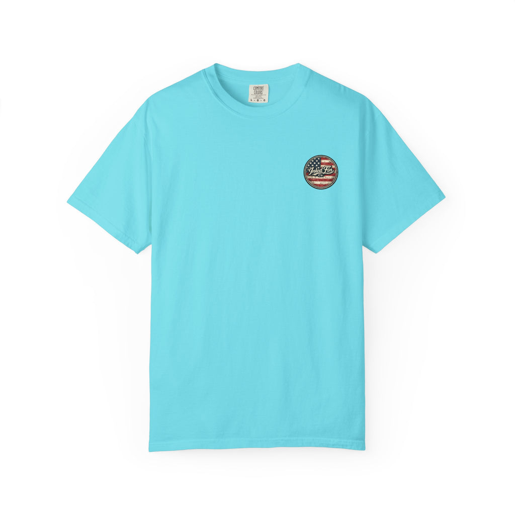 Patriot Ink: Mahi Gyotaku Heritage — Inked Fin Co. Graphic Crew Tee