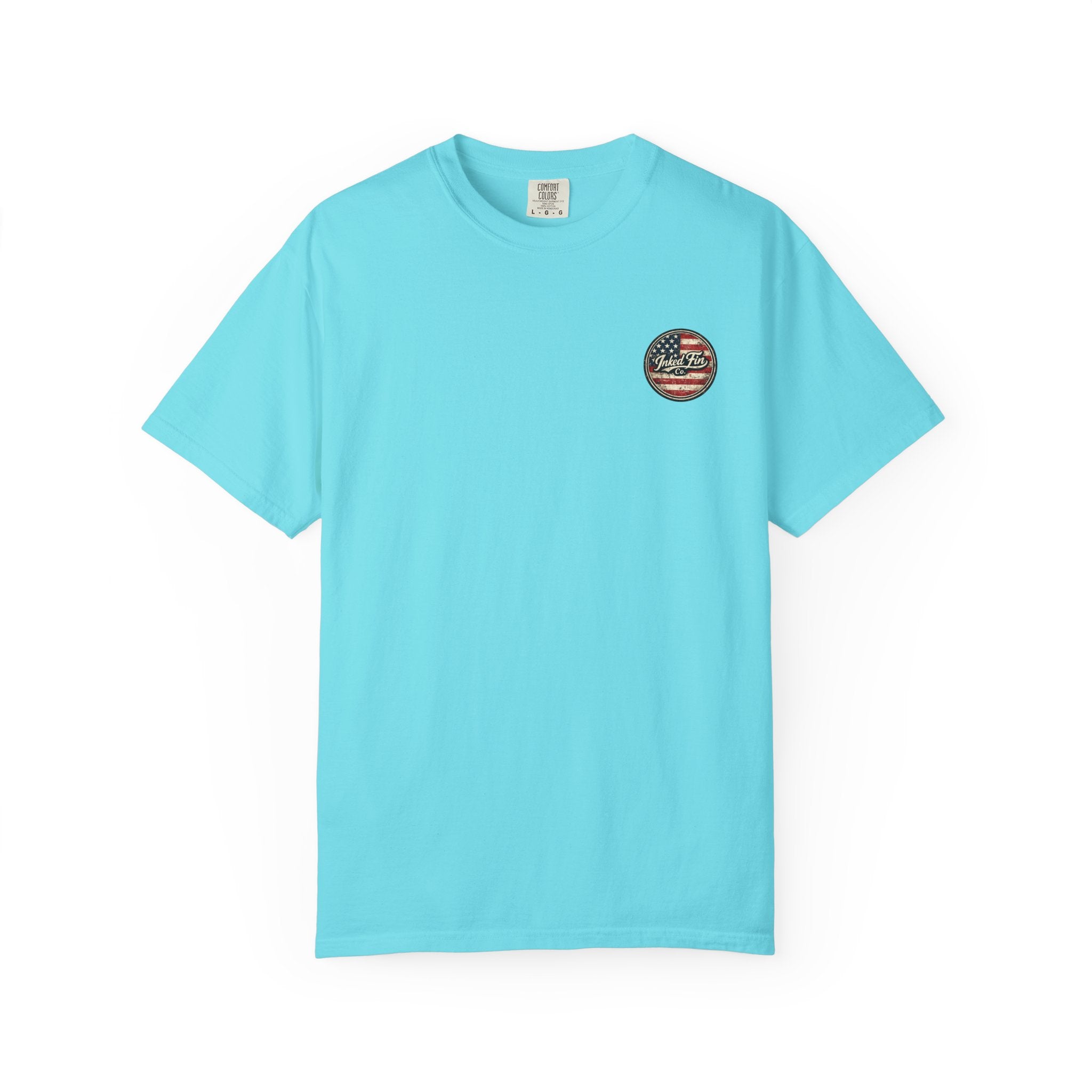 Patriot Ink: Mahi Gyotaku Heritage — Inked Fin Co. Graphic Crew Tee