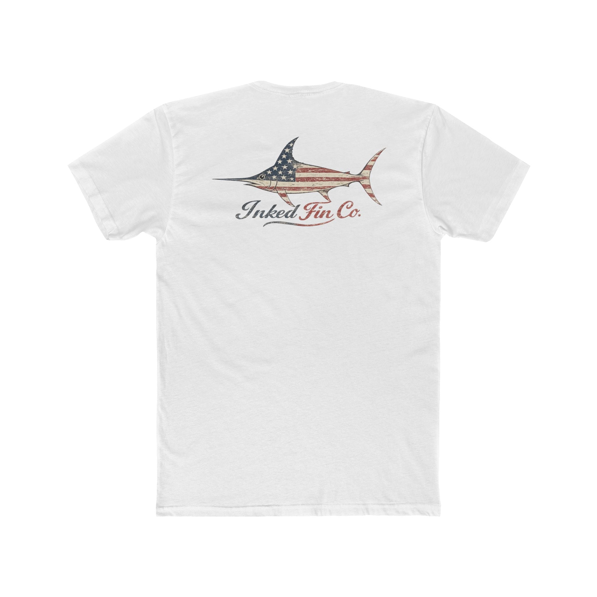 Patriotic Swordfish — Inked Fin Co. Graphic Crew Tee