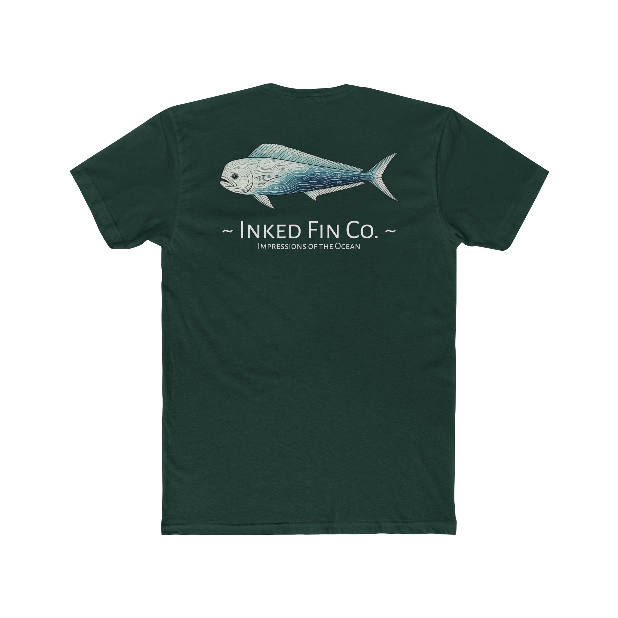 Depth Lines Mahi — Inked Fin Co. Graphic Crew Tee