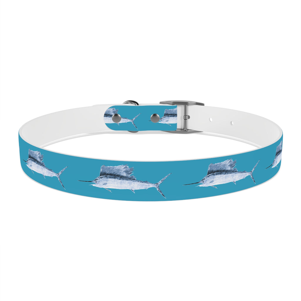 Sailfish Gyotaku-Inspired Pet Collar