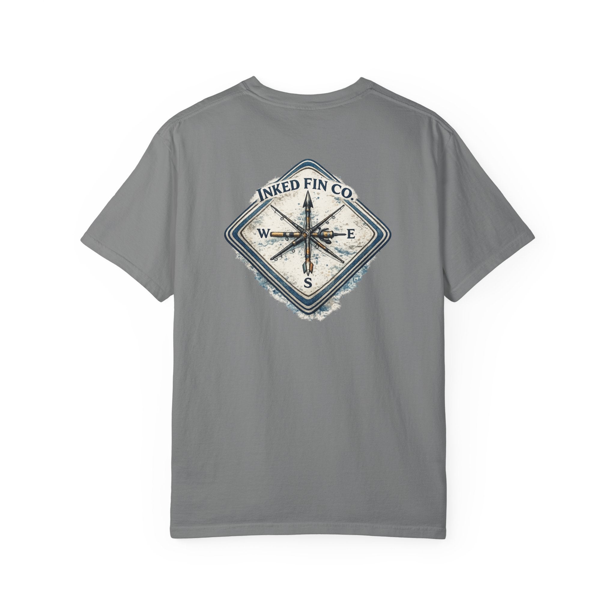 Compass Logo T-Shirt — Inked Fin Co. Graphic Crew Tee