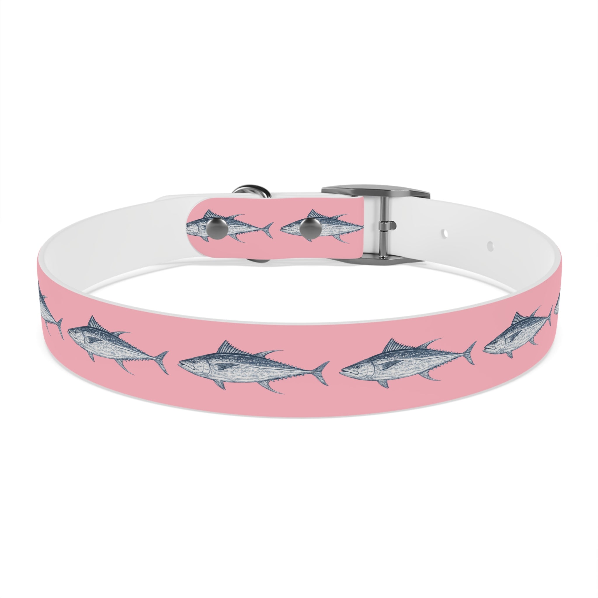 Yellowfin Tuna Gyotaku-Inspired Pet Collar (Multiple Colors)