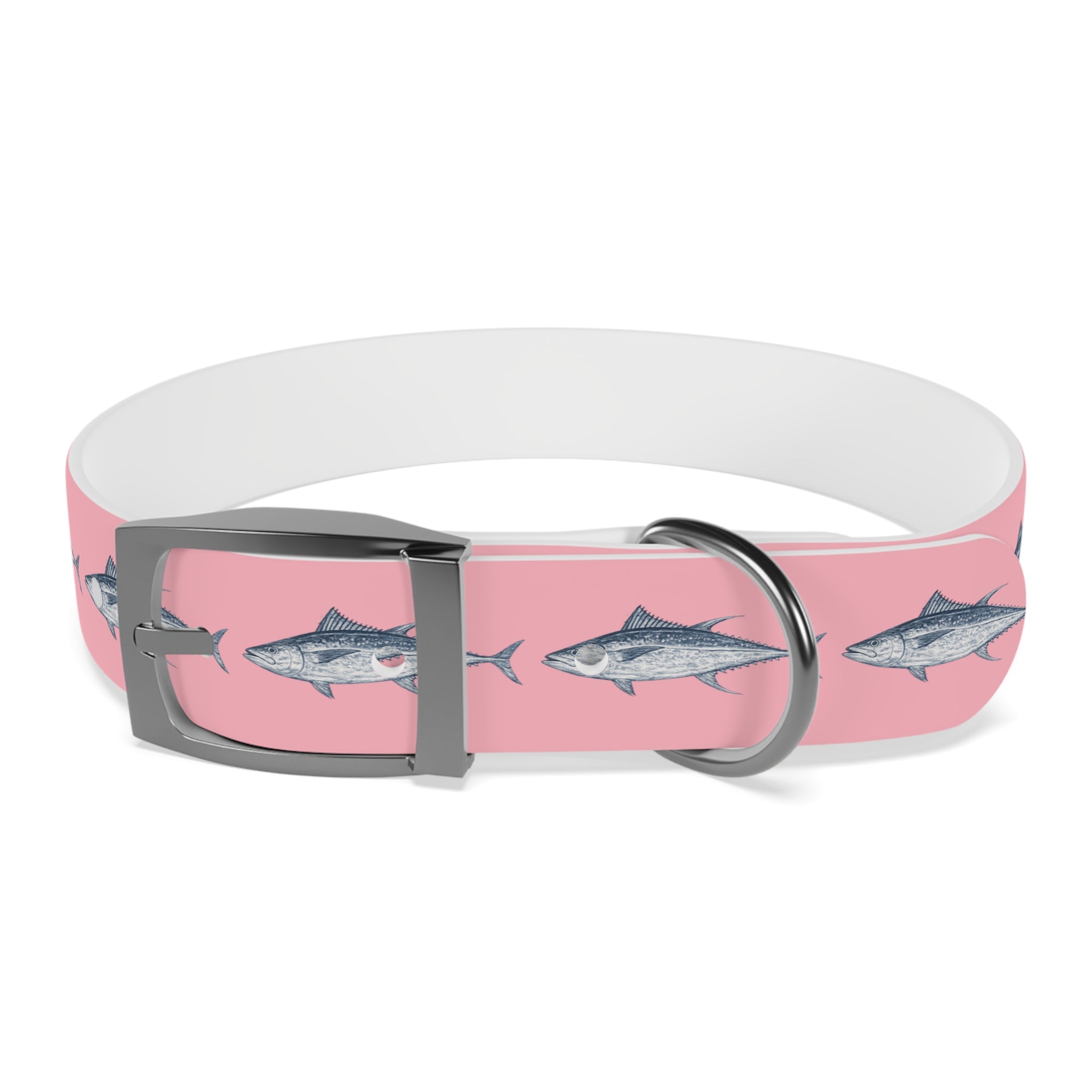 Yellowfin Tuna Gyotaku-Inspired Pet Collar (Multiple Colors)