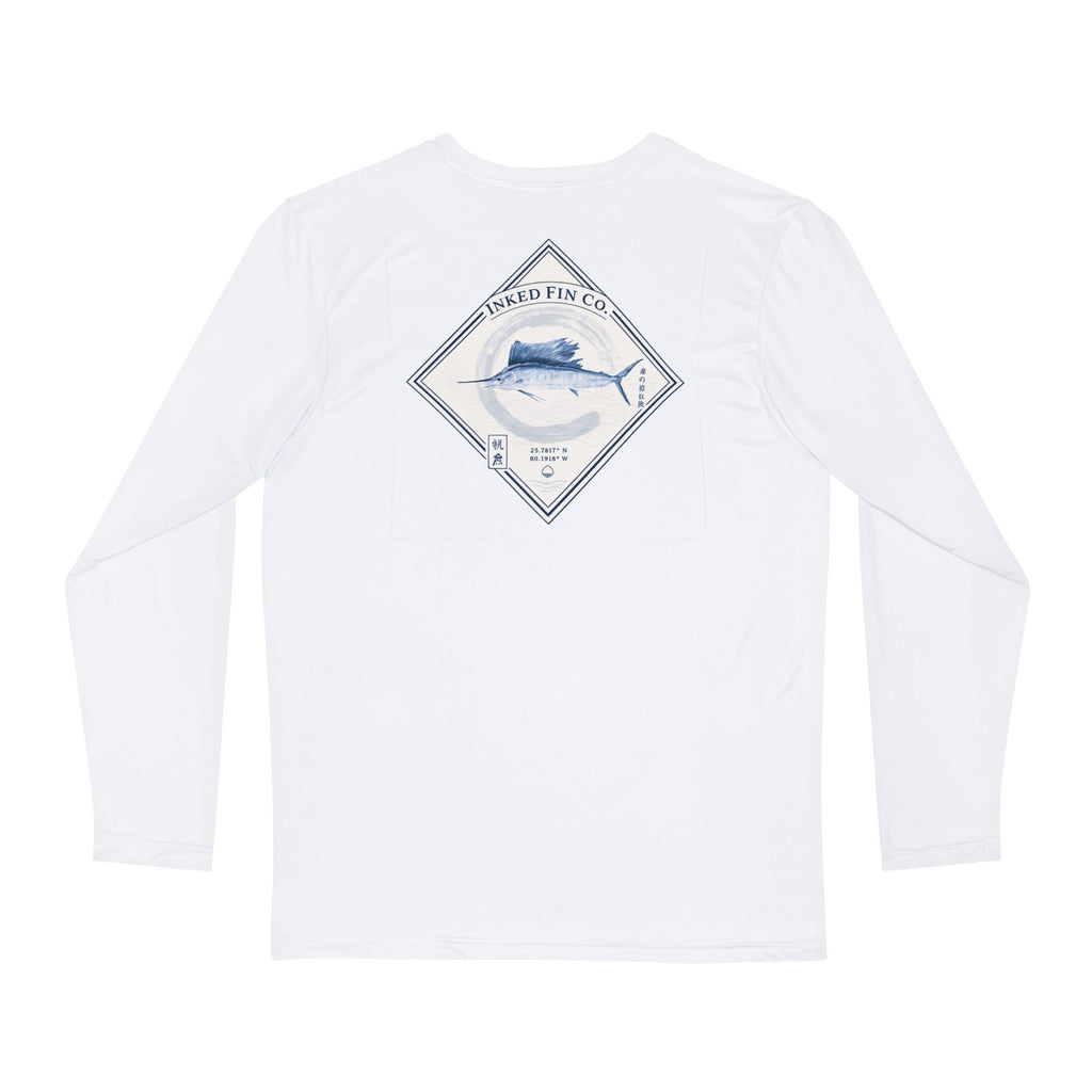Sailfish Gyotaku-Inspired Performance Long Sleeve