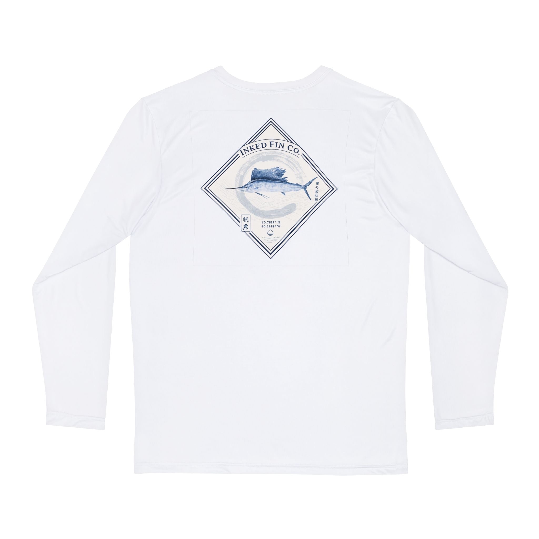 Sailfish Gyotaku-Inspired Performance Long Sleeve