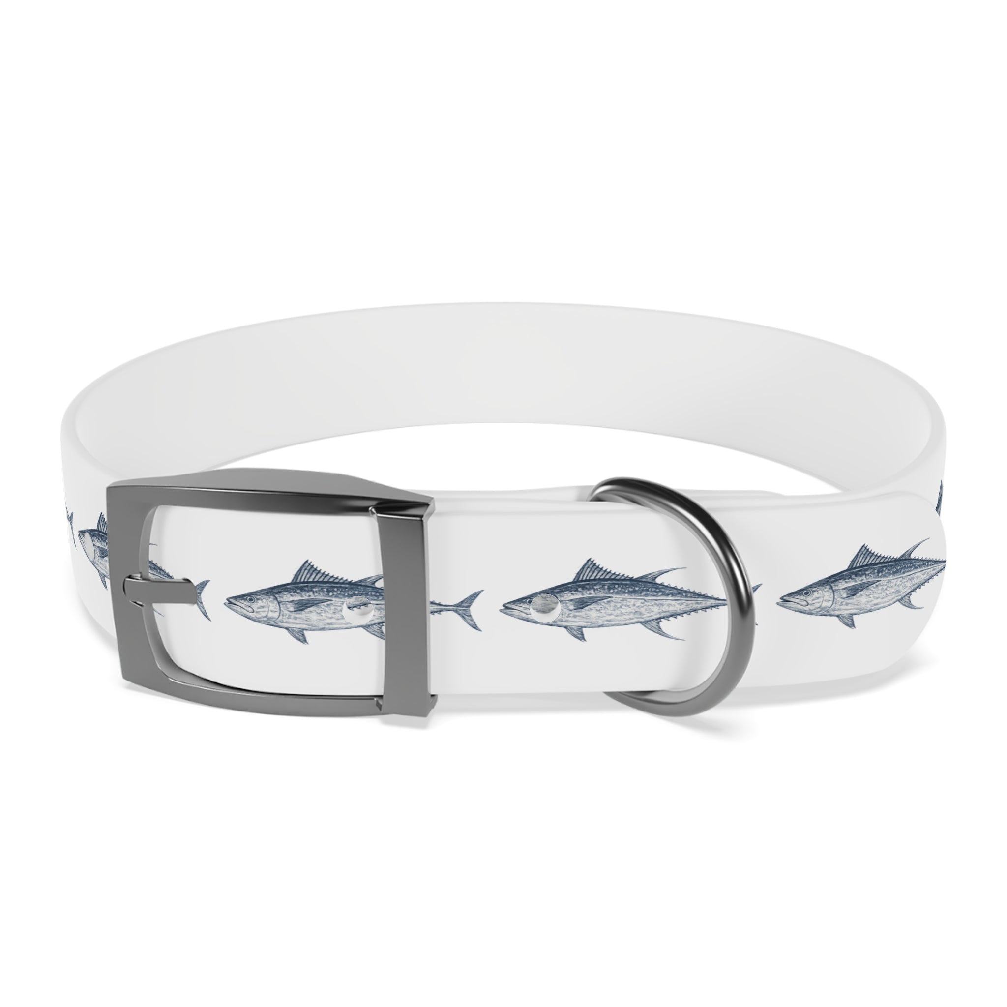 Yellowfin Tuna Gyotaku-Inspired Pet Collar