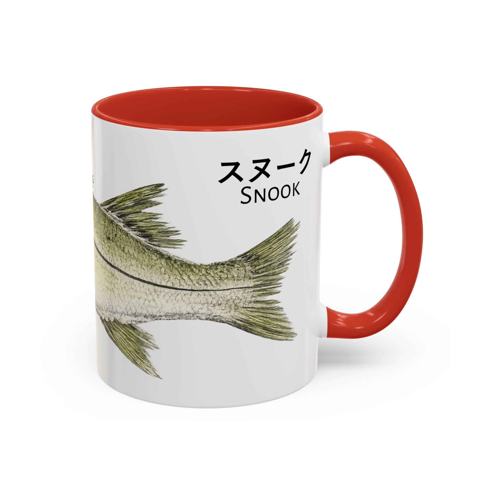 Snook Gyotaku-Inspired Coffee Mug — Vintage Fishing Art Ceramic Mug