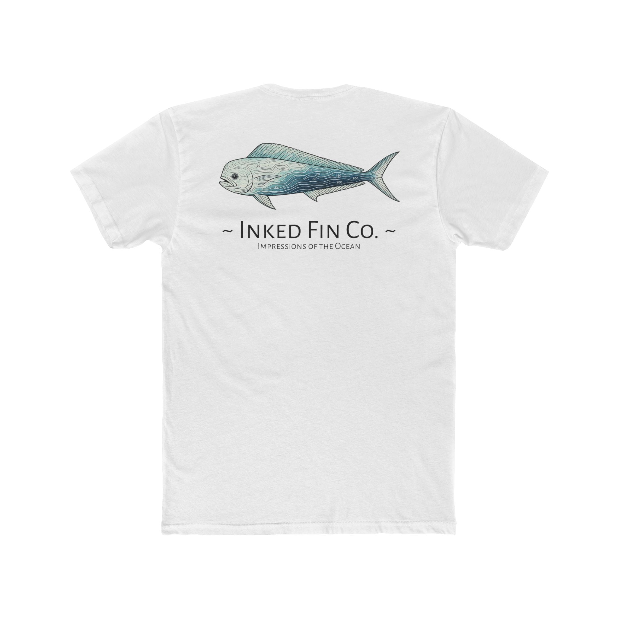 Depth Lines Mahi — Inked Fin Co. Graphic Crew Tee