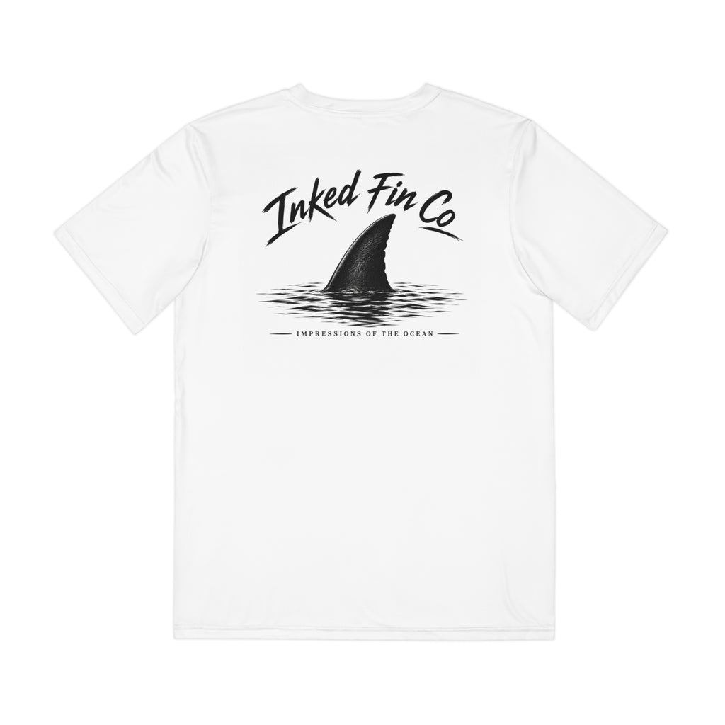 Shark Fin Tee — 'Into the Deep' Graphic Fishing Shirt