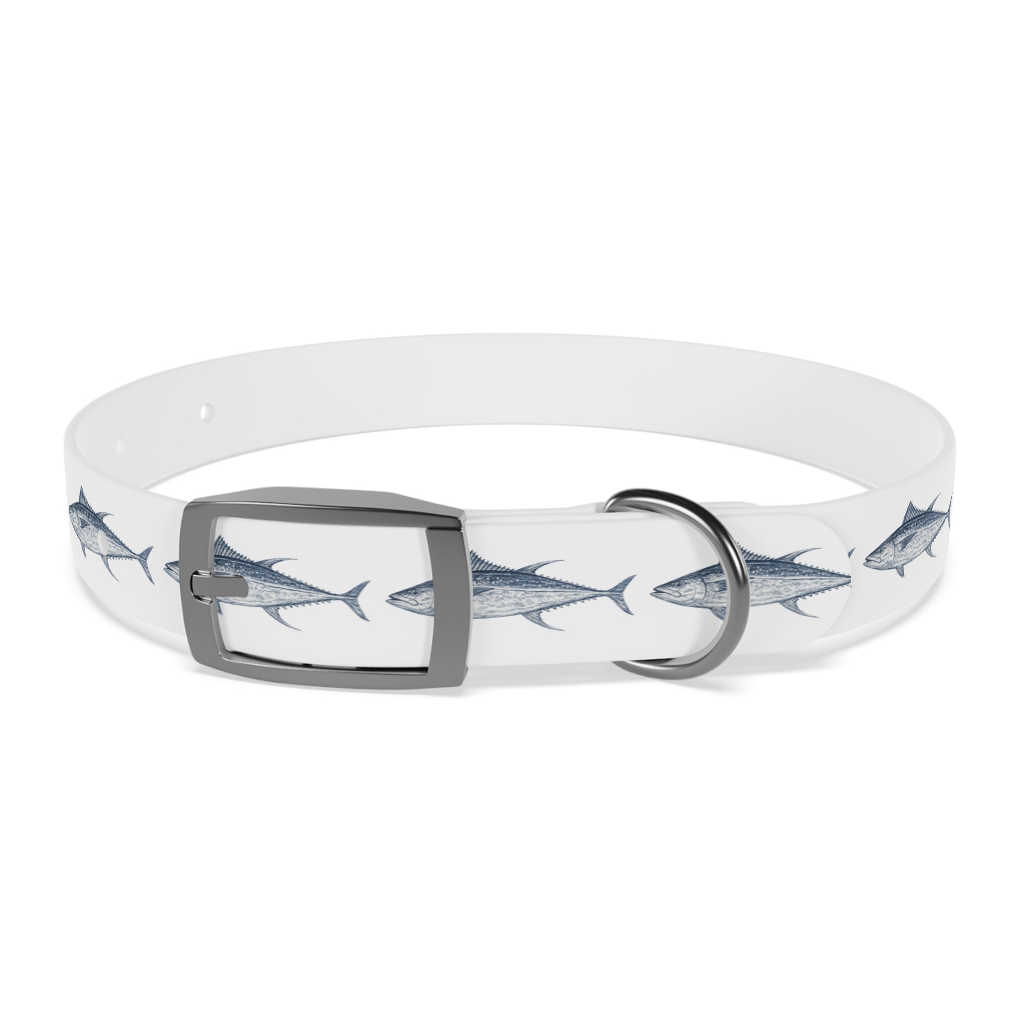 Yellowfin Tuna Gyotaku-Inspired Pet Collar