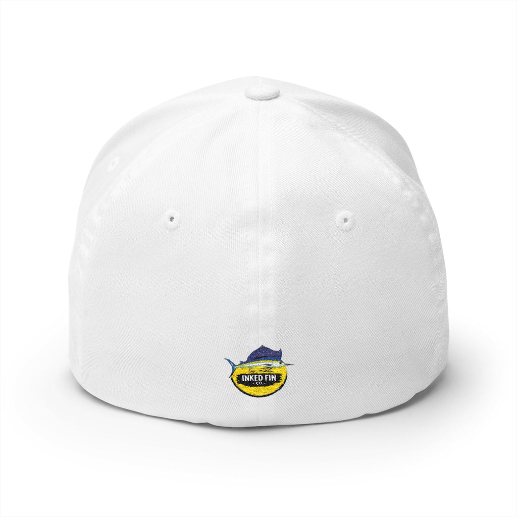 Embroidered Fitted Mahi Fishing Hat – Inked Fin Co. Logo Cap