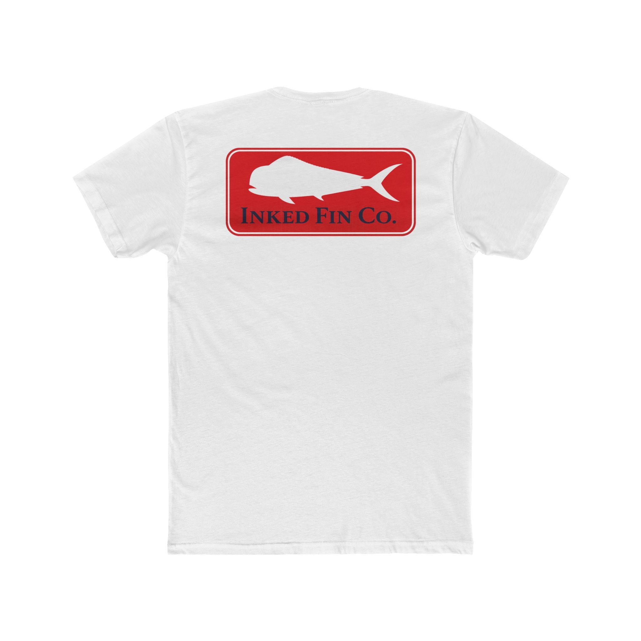 Coastal Red Mahi Badge — Inked Fin Co. Graphic Crew Tee