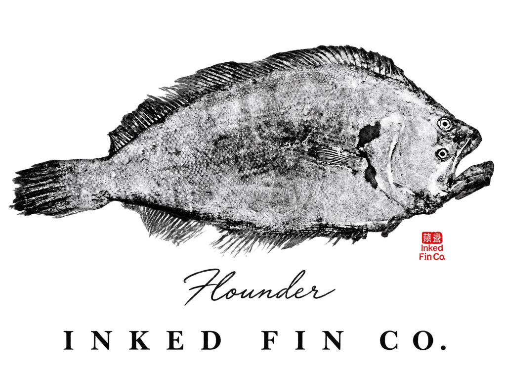 Flounder - Original Gyotaku Impression