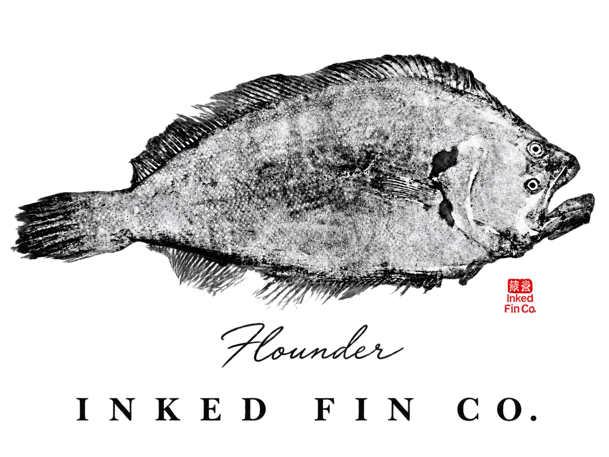 Flounder - Original Gyotaku Impression