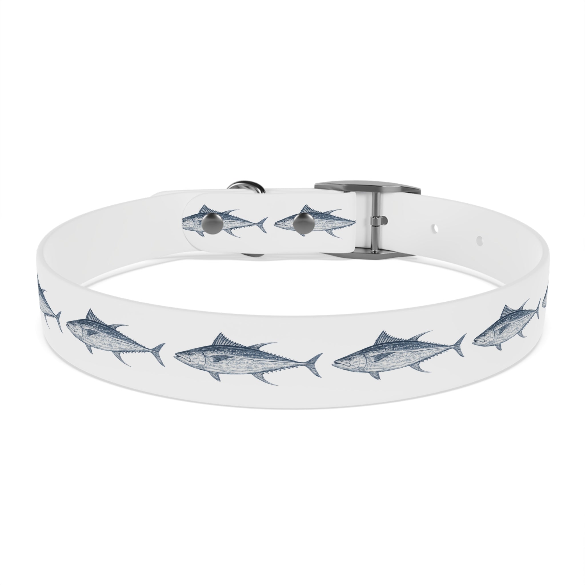 Yellowfin Tuna Gyotaku-Inspired Pet Collar