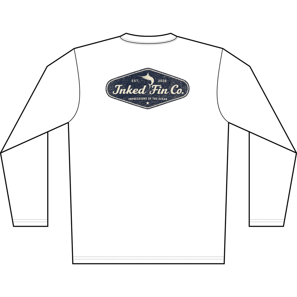 Men's Long Sleeve Shirt — Faded Marlin Heritage Badge