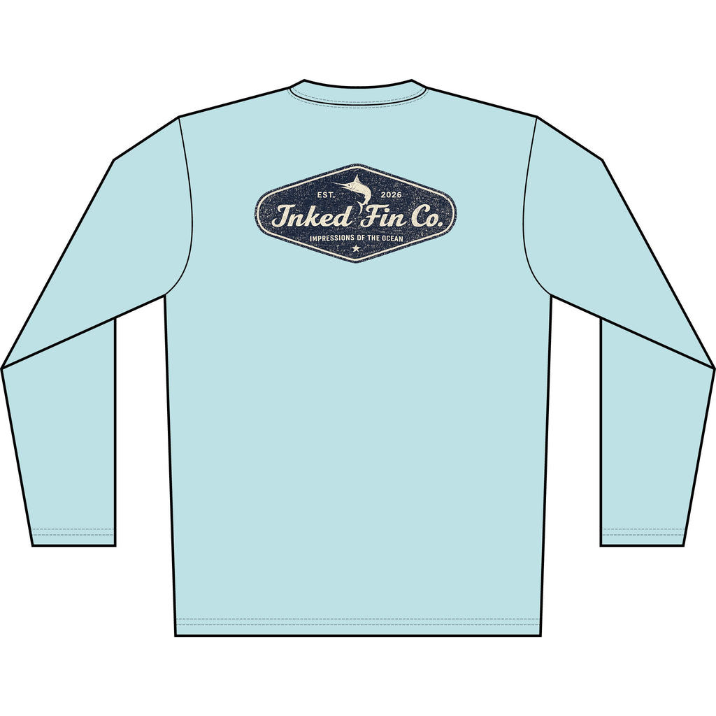 Men's Long Sleeve Shirt — Faded Marlin Heritage Badge