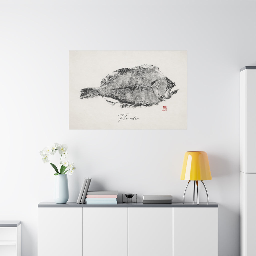 Flounder — Original Gyotaku by Inked Fin Co.