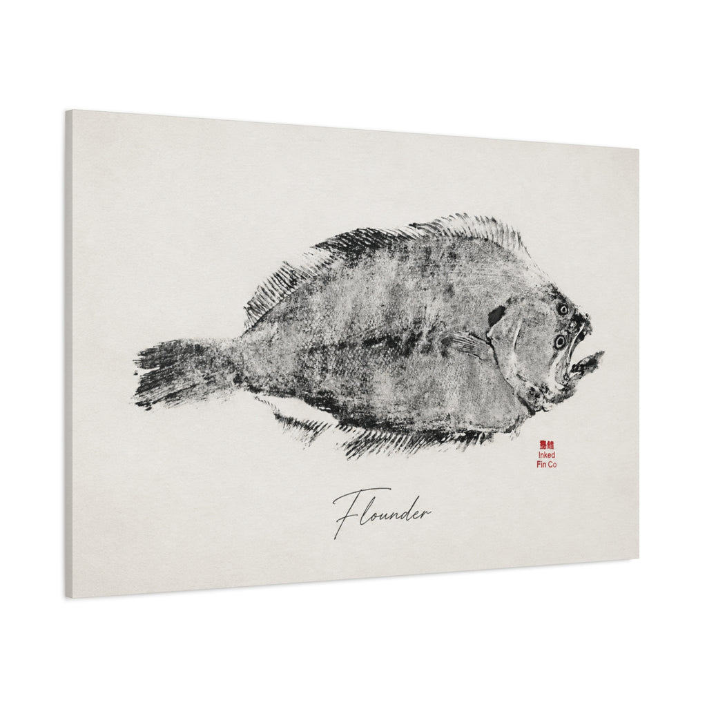 Flounder — Original Gyotaku by Inked Fin Co.