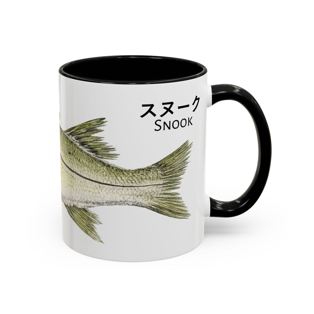 Snook Gyotaku-Inspired Coffee Mug — Vintage Fishing Art Ceramic Mug