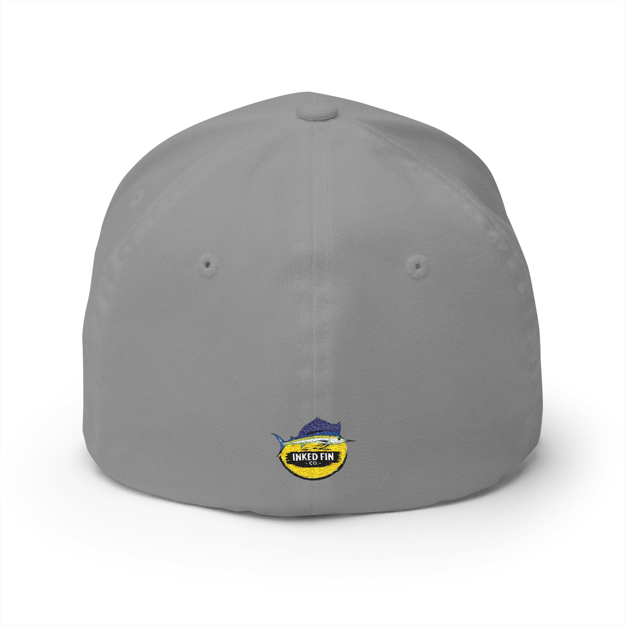 Embroidered Fitted Mahi Fishing Hat – Inked Fin Co. Logo Cap
