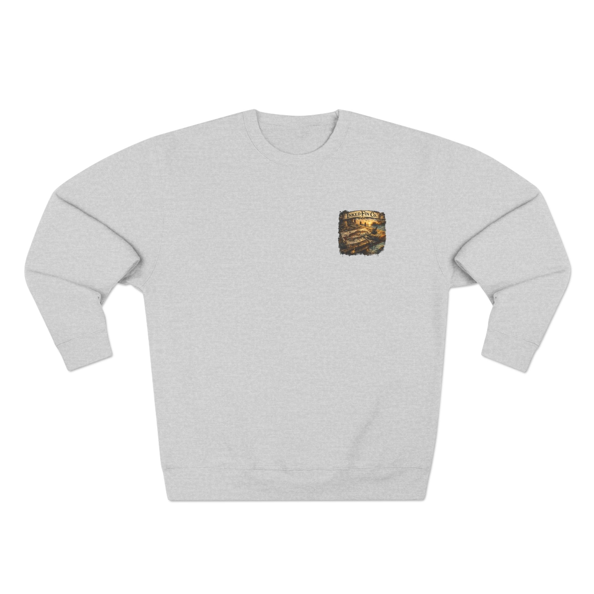 Inked Fin Co. Vintage Fishing Crewneck Sweatshirt