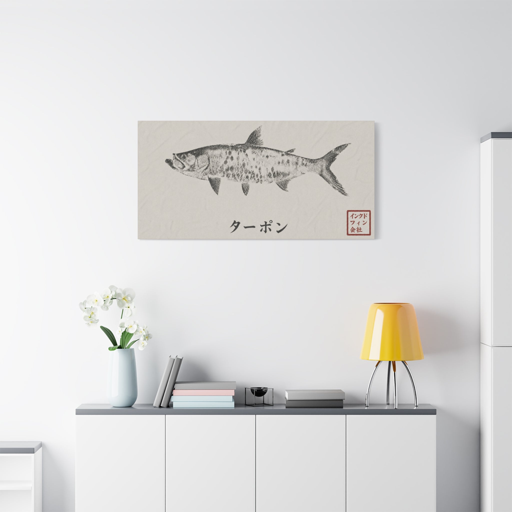 Tarpon Gyotaku-Inspired Art