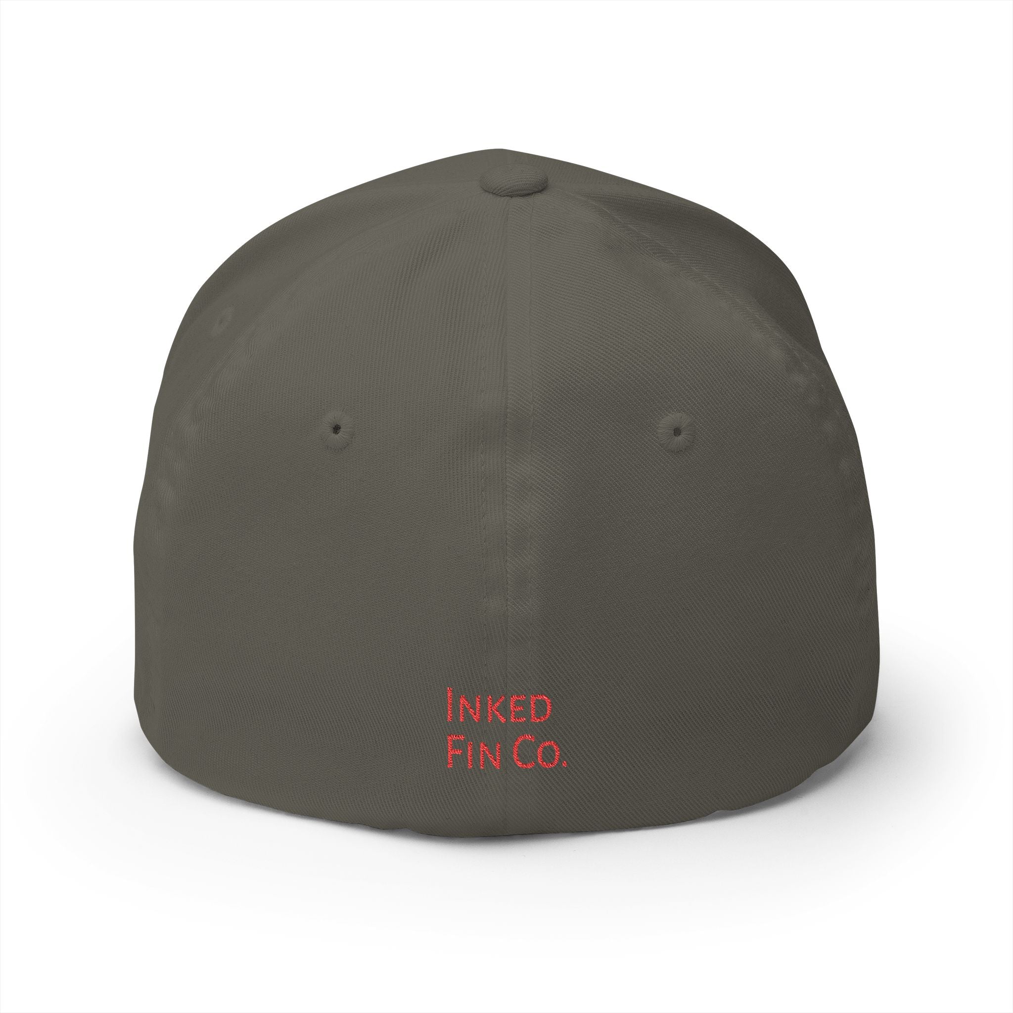 Embroidered Fitted Mahi Fishing Hat – Inked Fin Co. Logo Cap