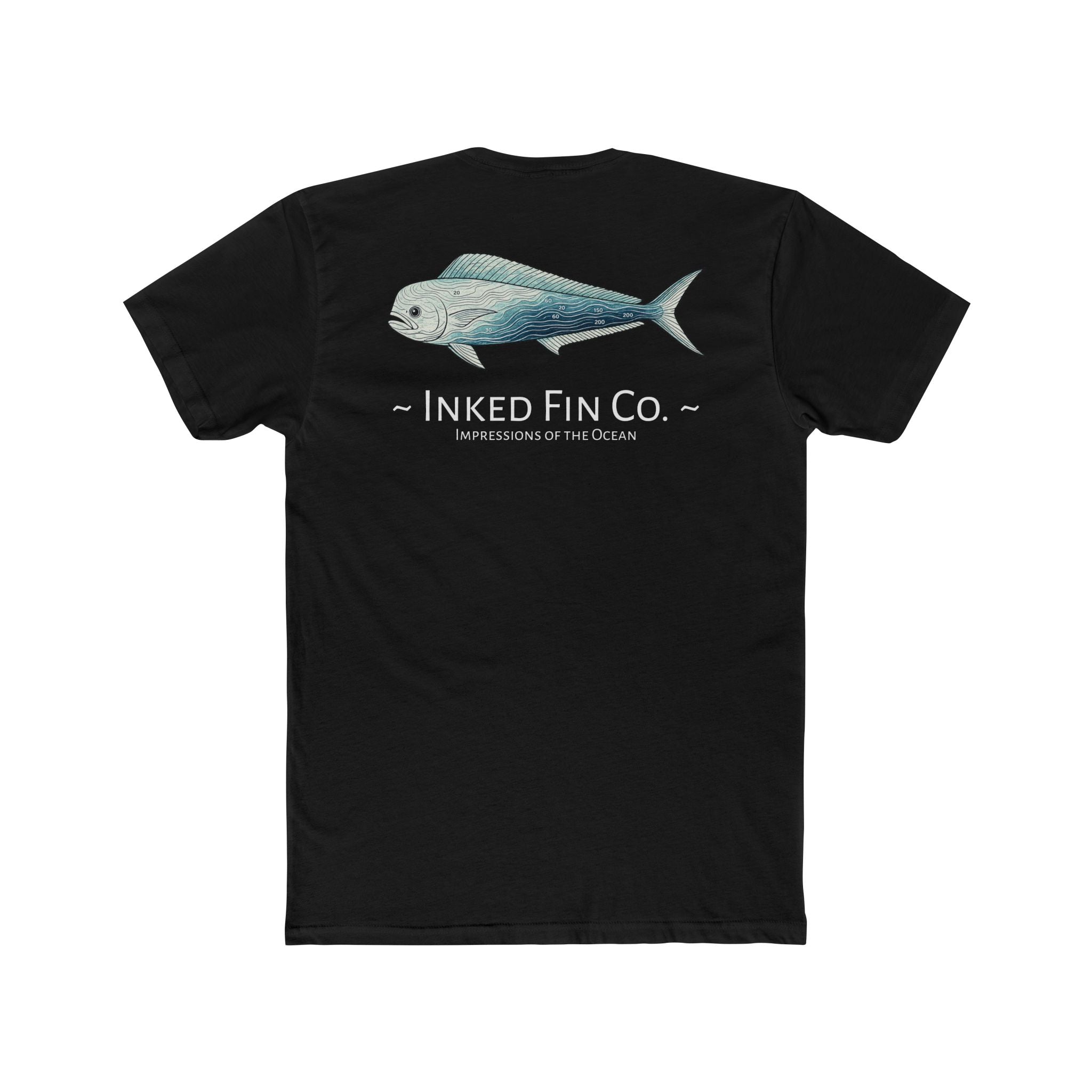 Depth Lines Mahi — Inked Fin Co. Graphic Crew Tee