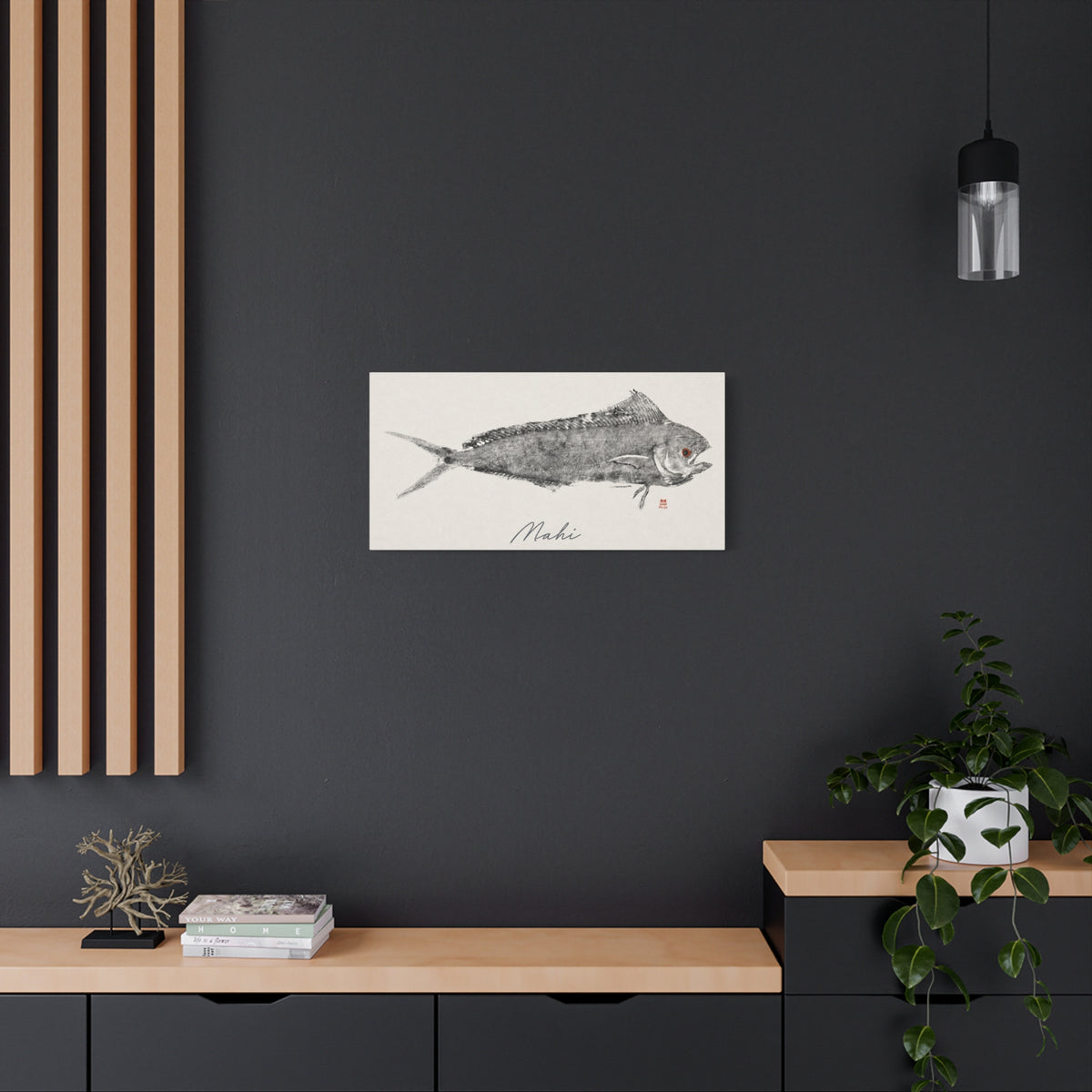 Mahi #2 — Original Gyotaku Impression by Inked Fin Co.