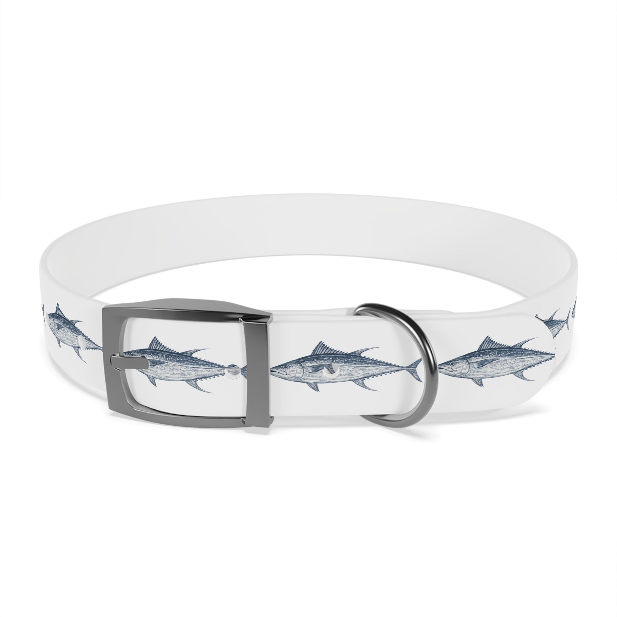 Yellowfin Tuna Gyotaku-Inspired Pet Collar
