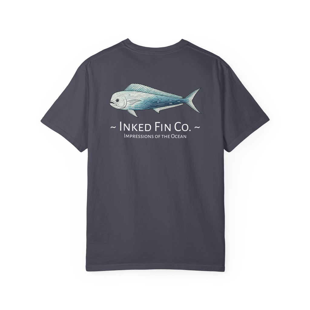Depth Lines Mahi — Inked Fin Co. Graphic Crew Tee