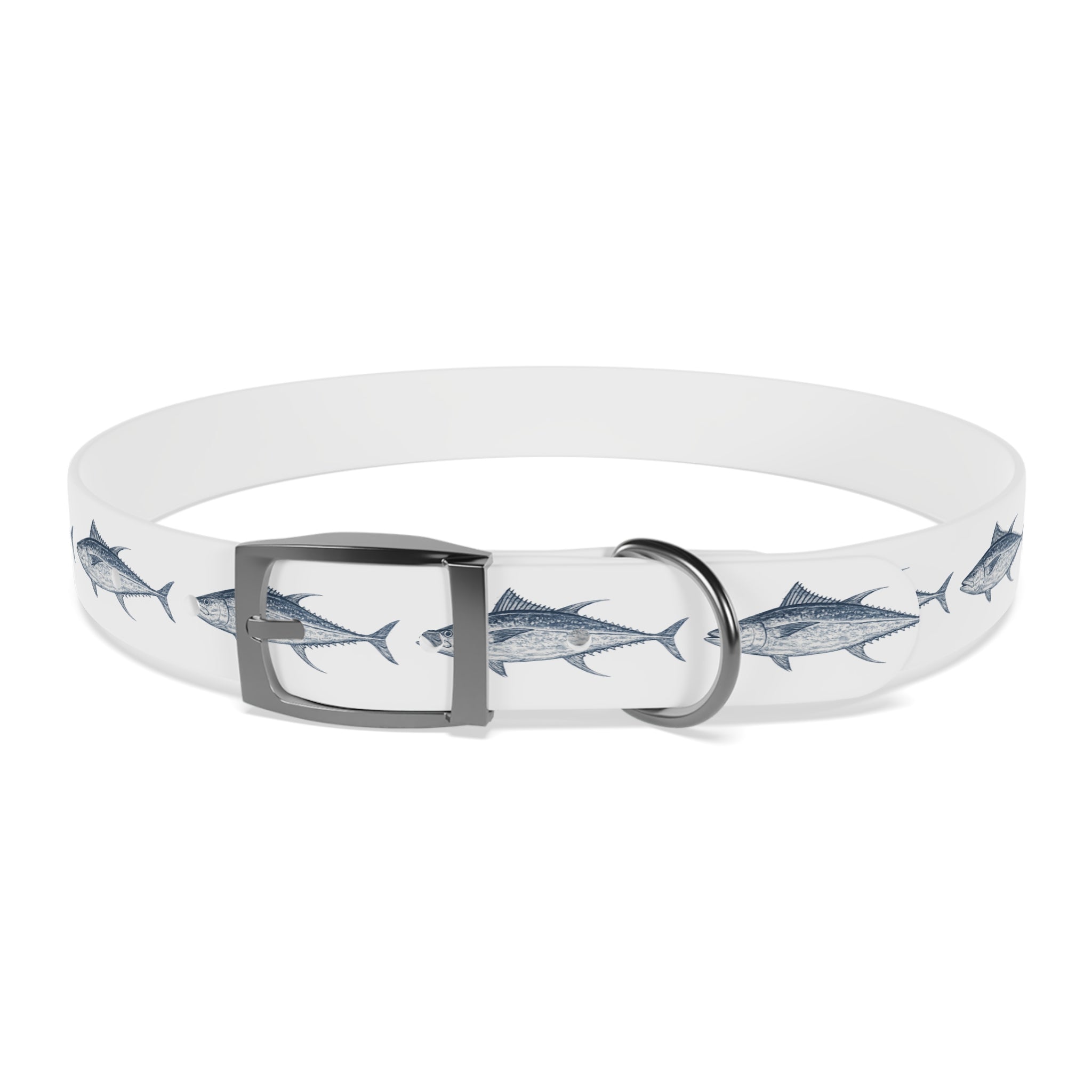 Yellowfin Tuna Gyotaku-Inspired Pet Collar