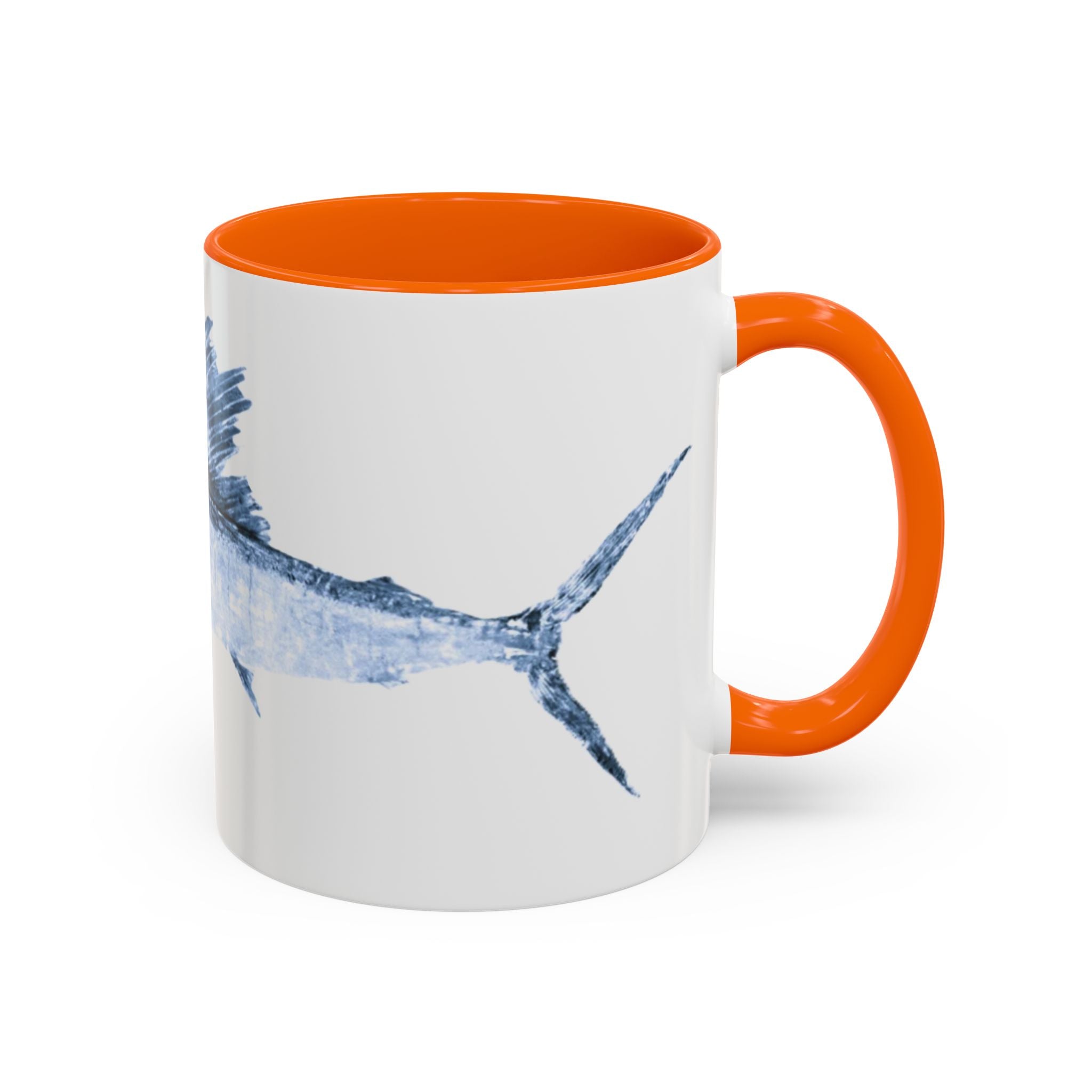 Sailfish Gyotaku-Inspired Coffee Mug — Vintage Fishing Art Ceramic Mug